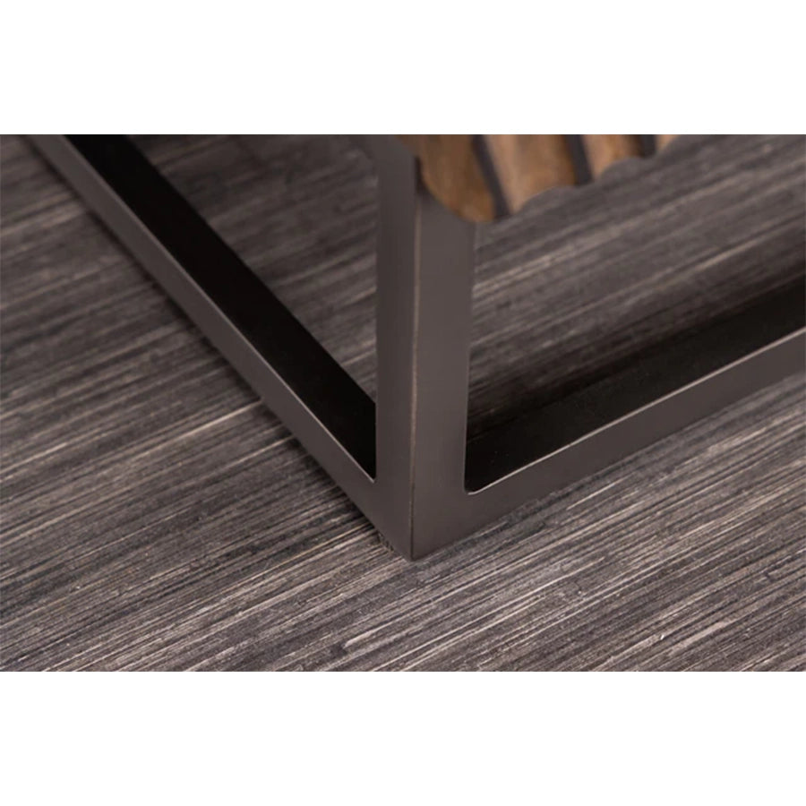 Comoda neagra maro din lemn Zen Circle