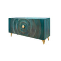 Comoda turcoaz din lemn 140 cm Golden Sunset