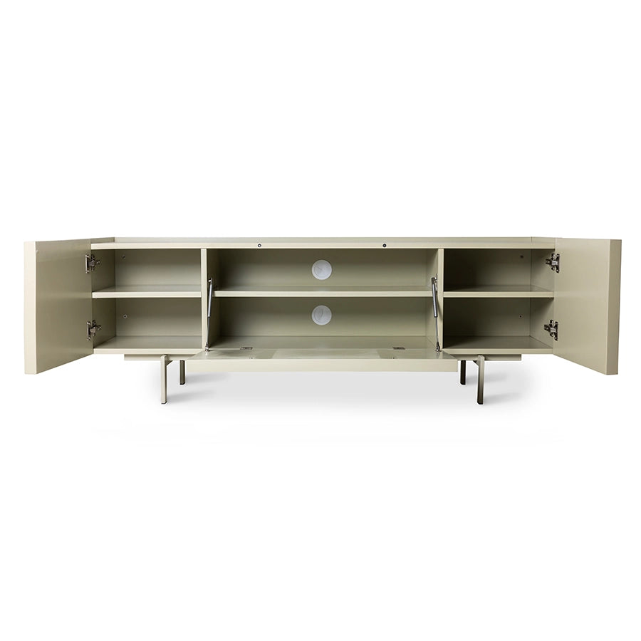 Comoda verde deschis din MDF si metal Lowboard