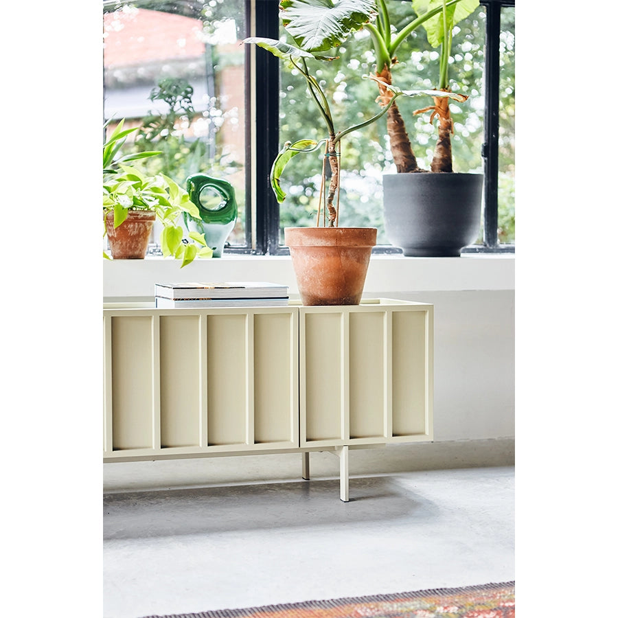 Comoda verde deschis din MDF si metal Lowboard