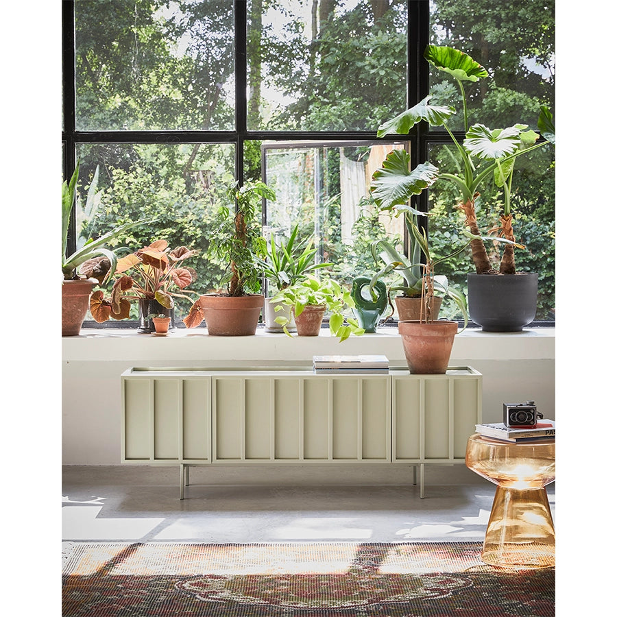 Comoda verde deschis din MDF si metal Lowboard
