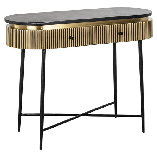 Consola aurie din alama Ironville Richmond Interiors