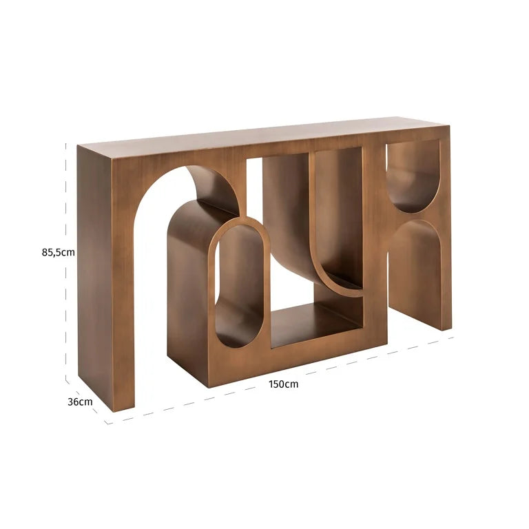 Consola gold cupru din fier 150 cm Lugano