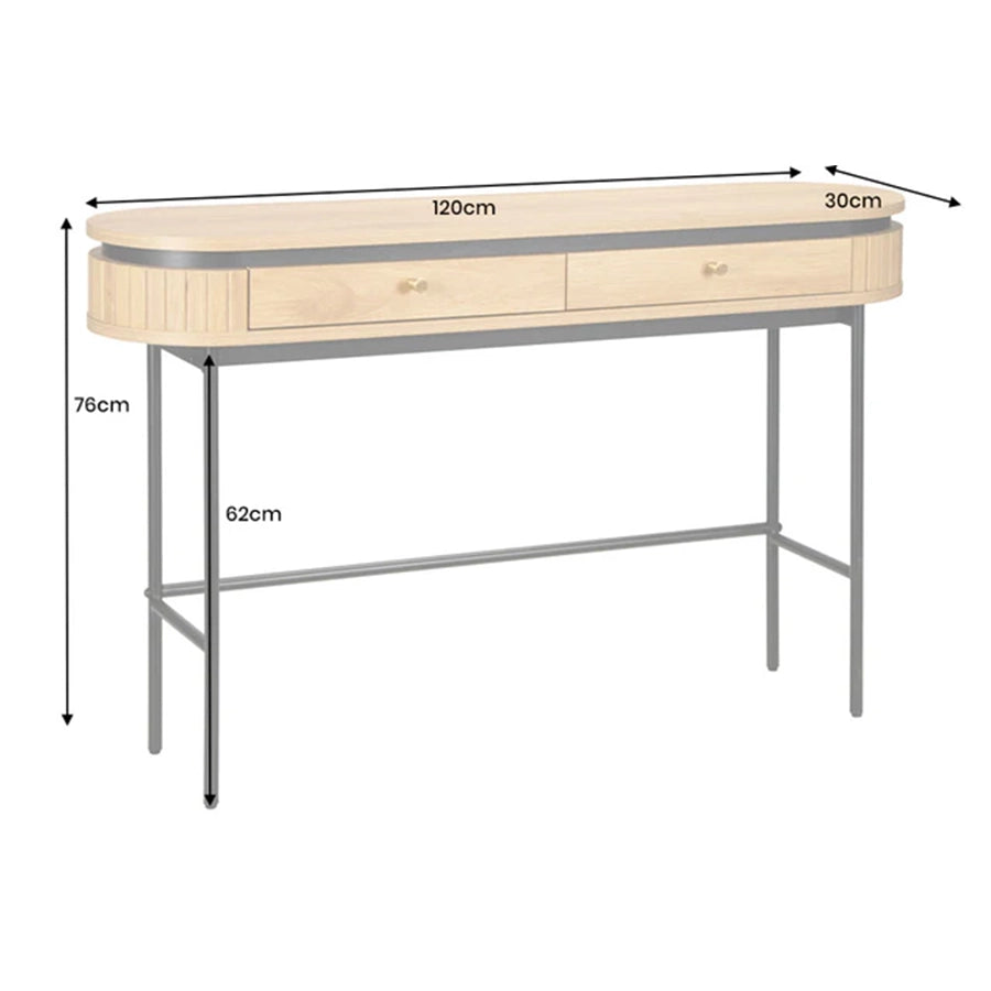 Consola maro din lemn 120 cm Atelier