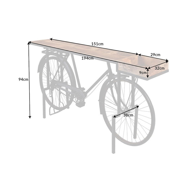 Consola maro din lemn Bicycle Invicta Interior