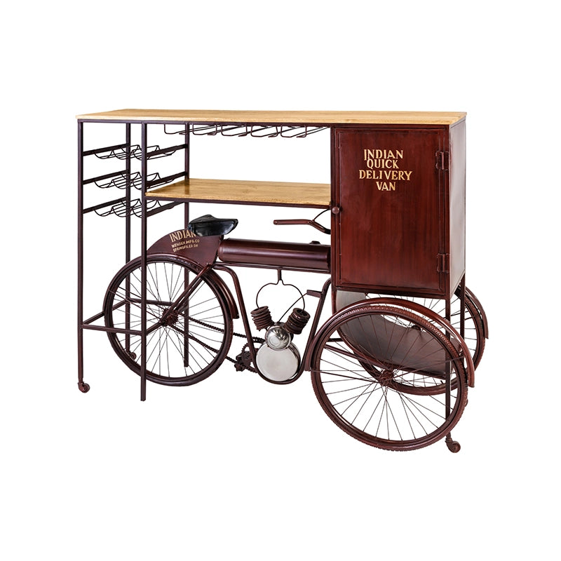 Consola maro din lemn Cofee Bike Invicta Interior