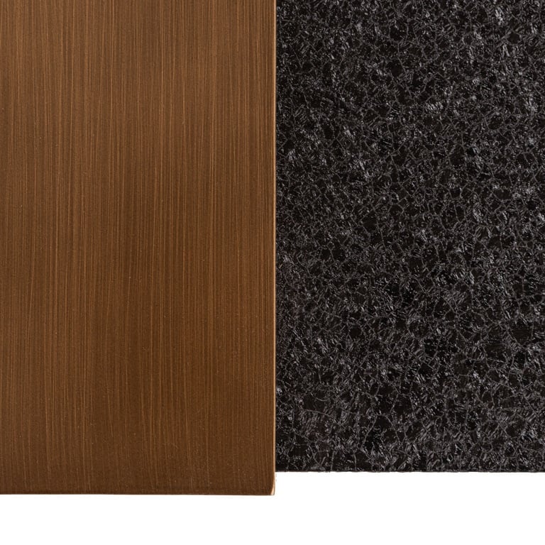 Consola neagra gold din fier si sticla Bazel
