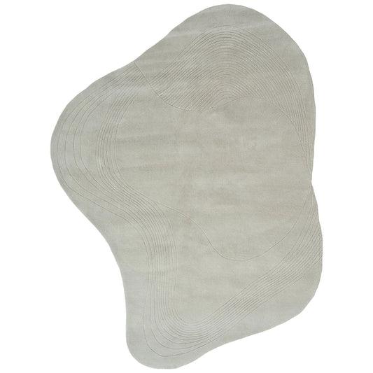 Covor chalk din lana Fluid Arc Linie Design