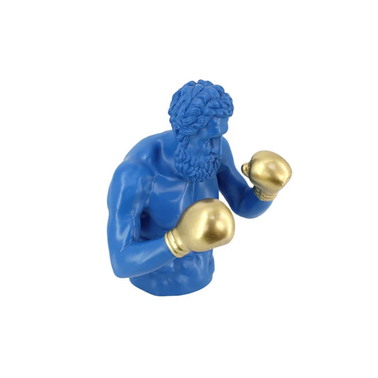 Decoratiune albastra din polirasina Boxer