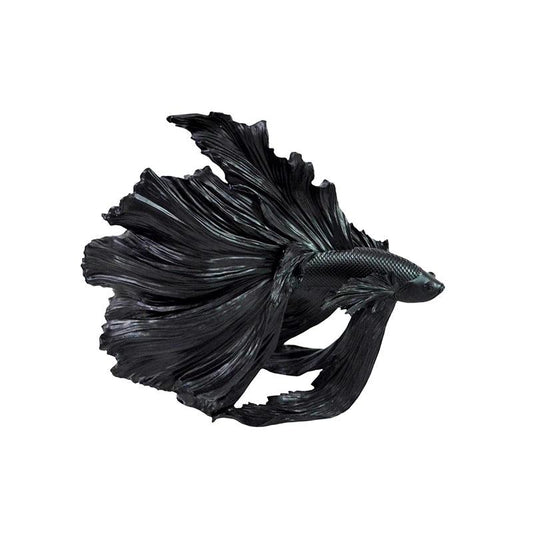 Decoratiune neagra din polirasina Fish 35 Invicta Interior - Poetic Store