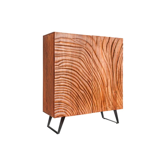 Dulap bar maro din lemn 120 cm Fluid