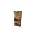 Dulap bar maro din lemn de pin 160 cm Bodega