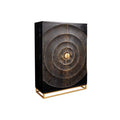 Dulap bar negru din lemn 140 cm Golden Sunset