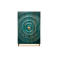Dulap bar turcoaz din lemn 140 cm Golden Sunset