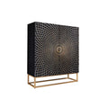 Dulap negru din lemn Illusion 120 cm Poetic