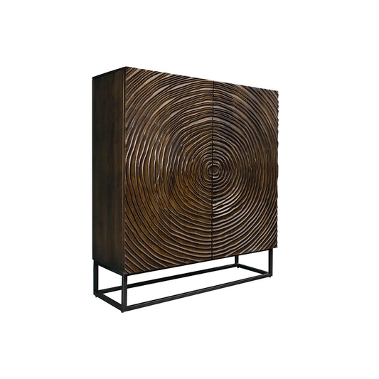 Dulap negru maro din lemn Zen Circle