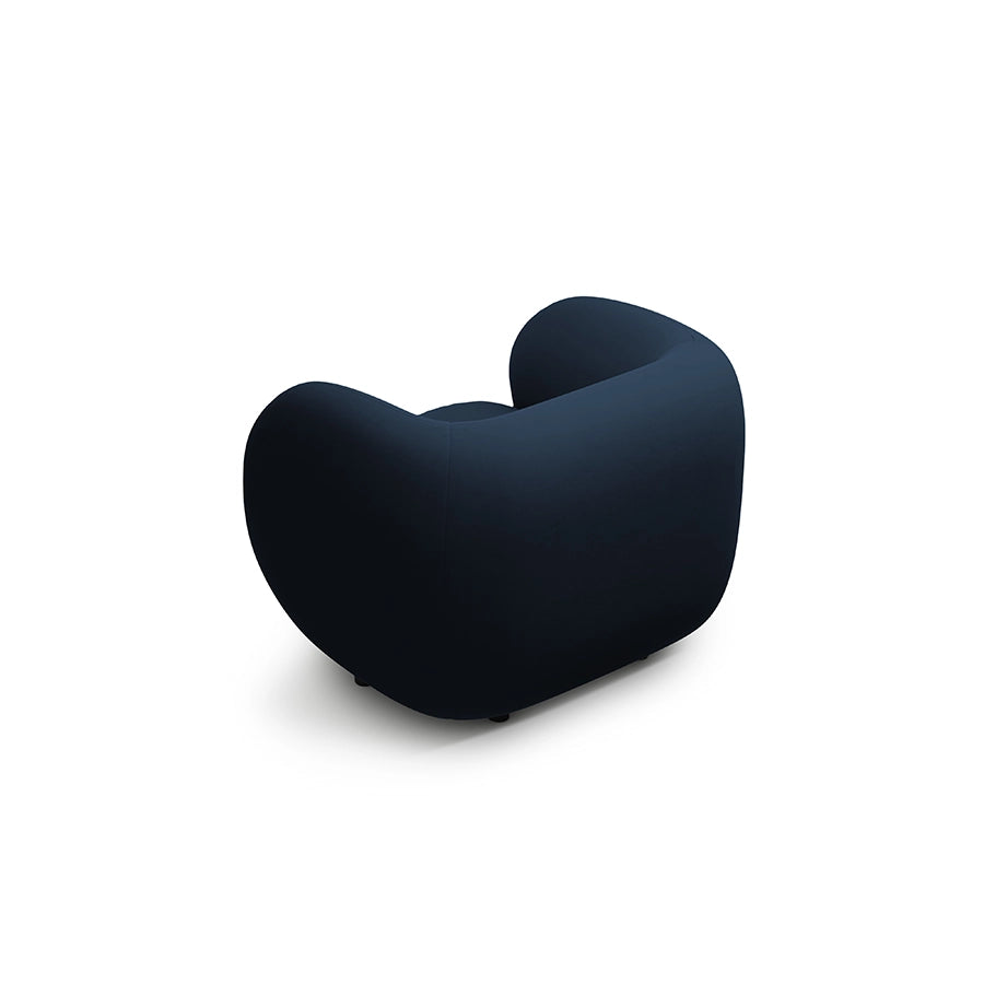 Fotoliu albastru din catifea Kate