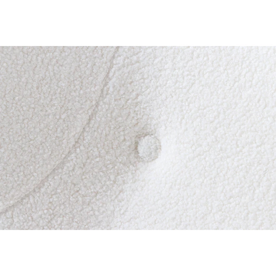 Fotoliu alb din material buclat Wing Don