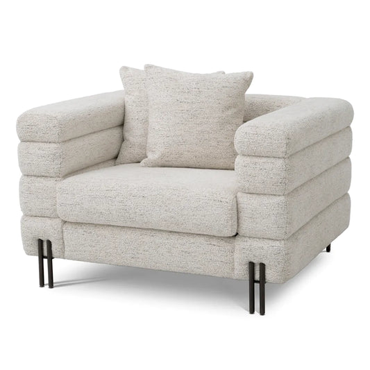 Fotoliu alb din poliester York Eichholtz