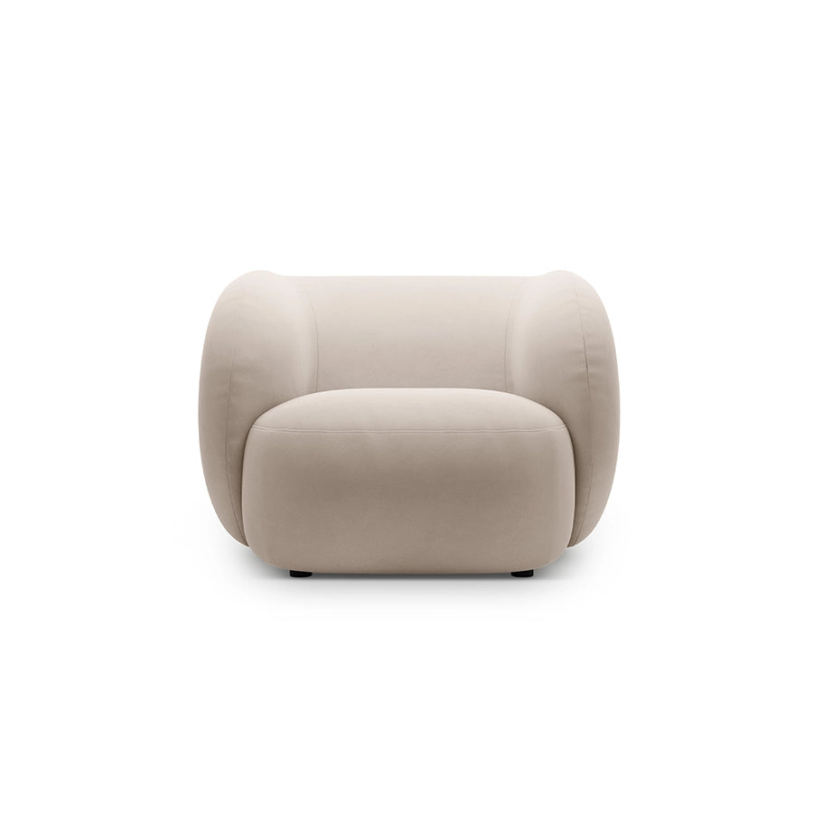 Fotoliu bej din catifea Kate