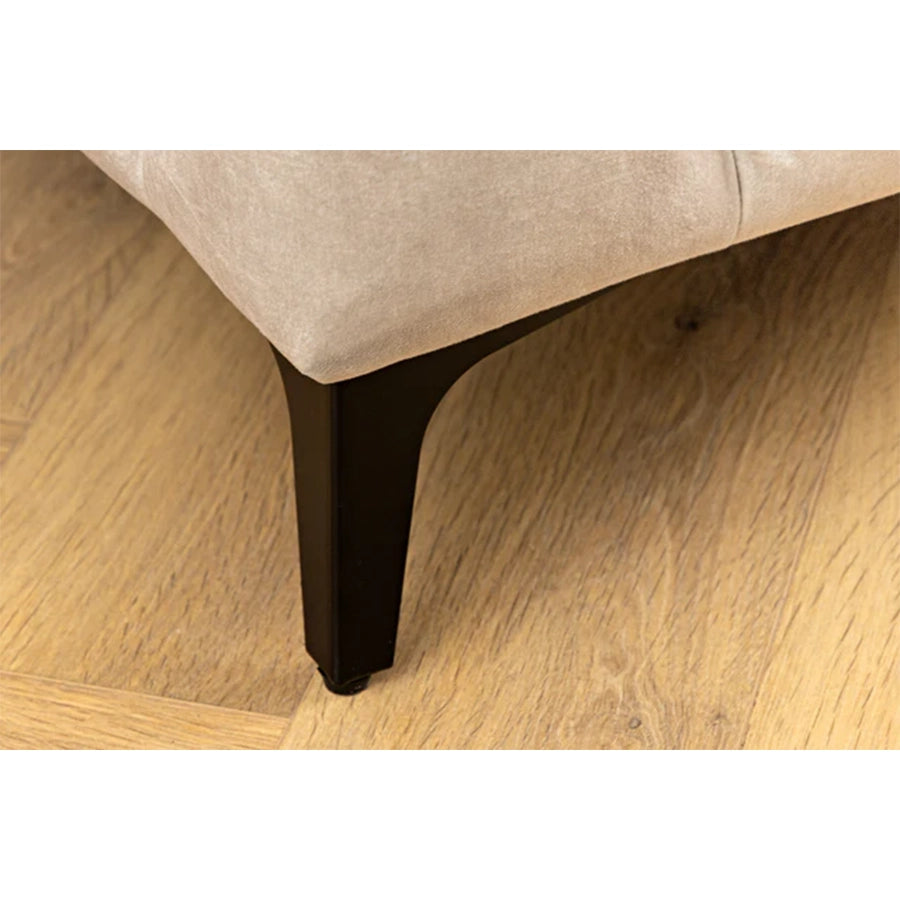 Fotoliu bej din catifea chesterfield Modern Barock