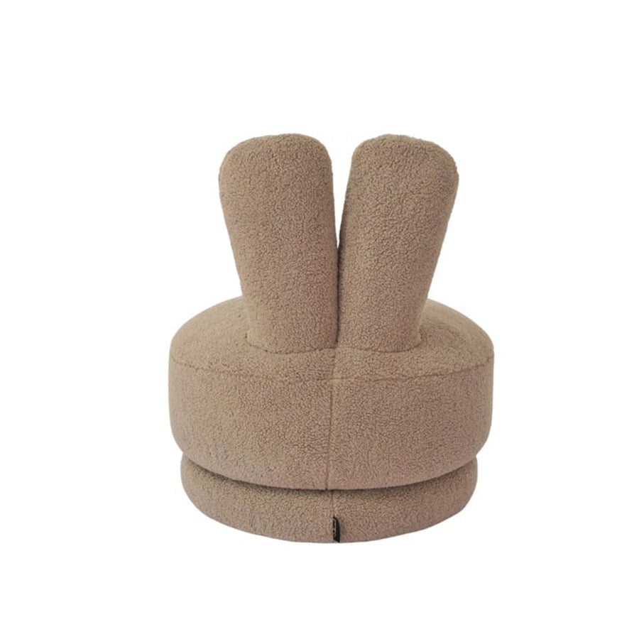 Fotoliu grej din poliester pentru copii boucle Bunny