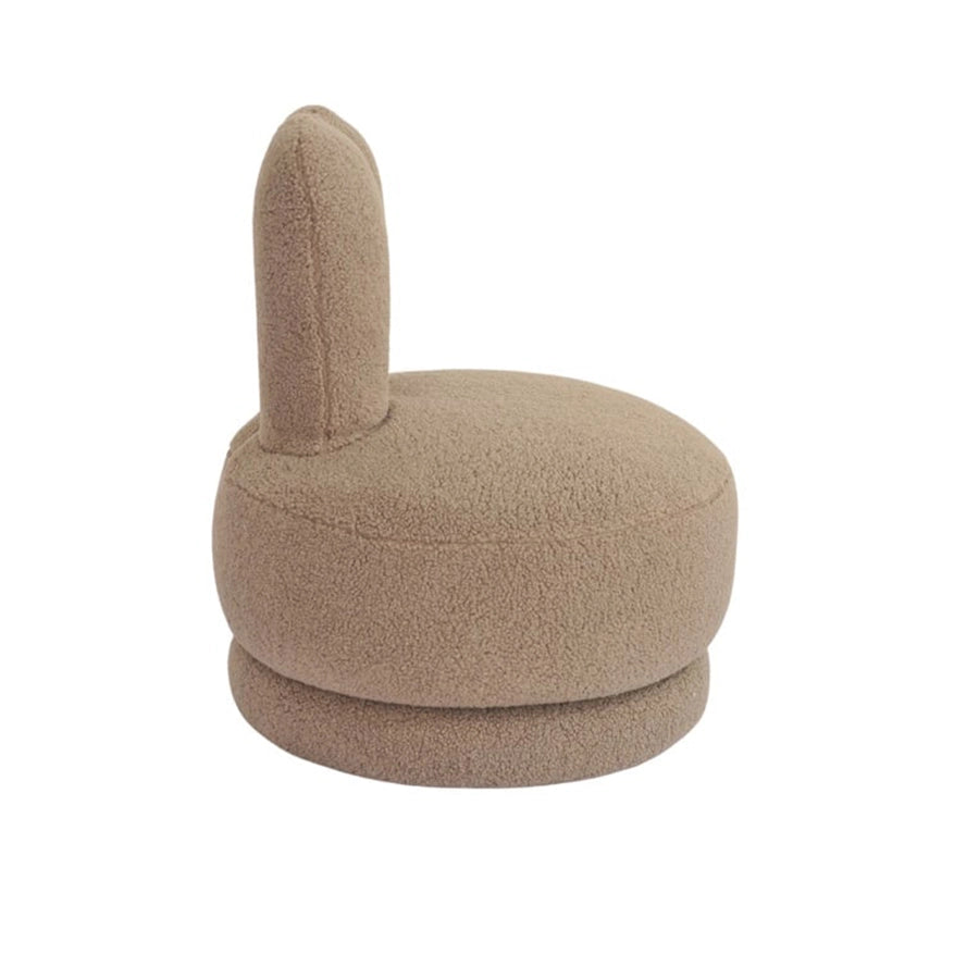 Fotoliu grej din poliester pentru copii boucle Bunny