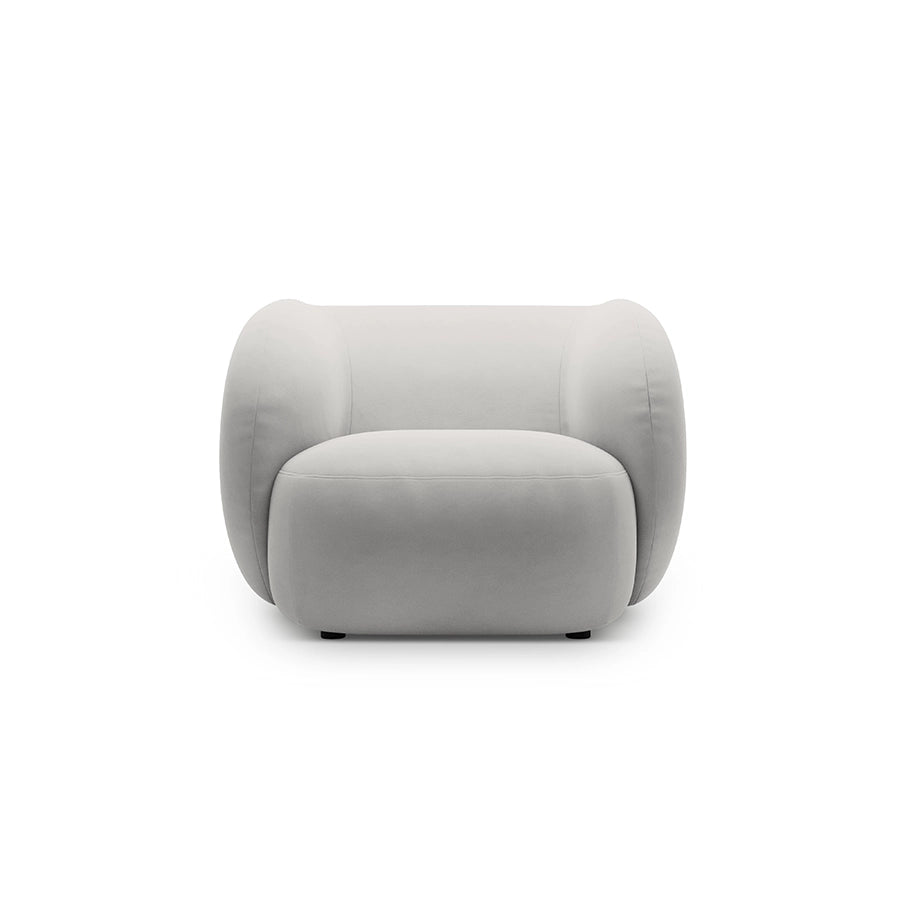 Fotoliu gri deschis din catifea Kate