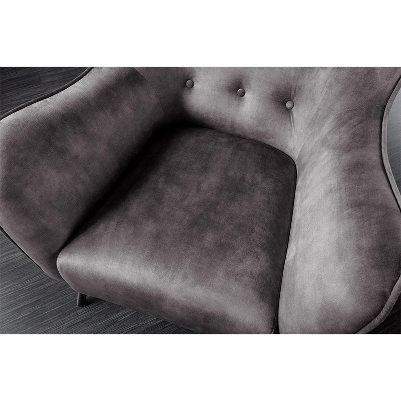 Fotoliu gri din catifea Amsterdam Invicta Interior