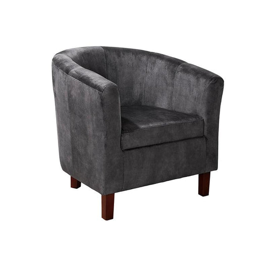 Fotoliu gri din catifea Hemingway Invicta Interior - Poetic Store