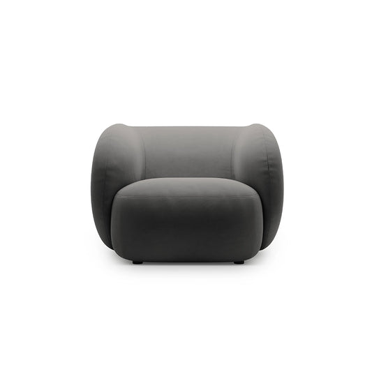 Fotoliu gri inchis din catifea Kate