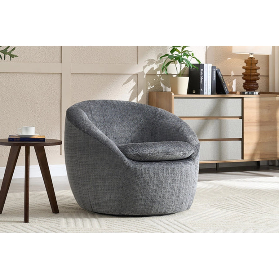 Fotoliu rotativ gri din poliester Alpine