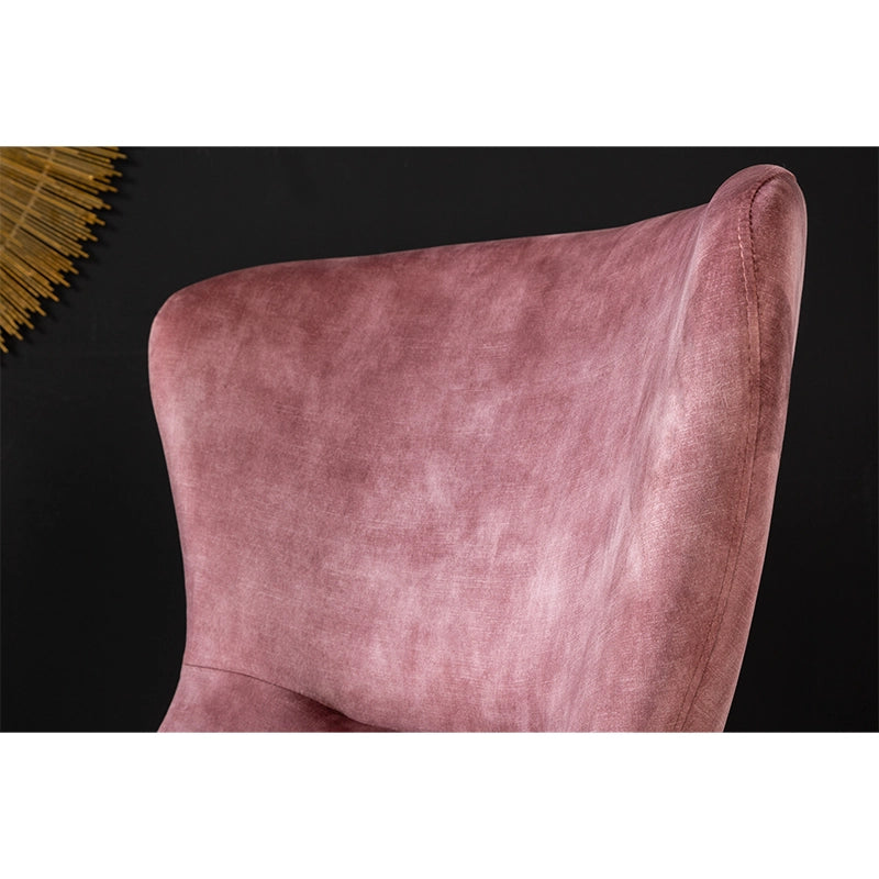 Fotoliu roz din catifea Swing Invicta Interior