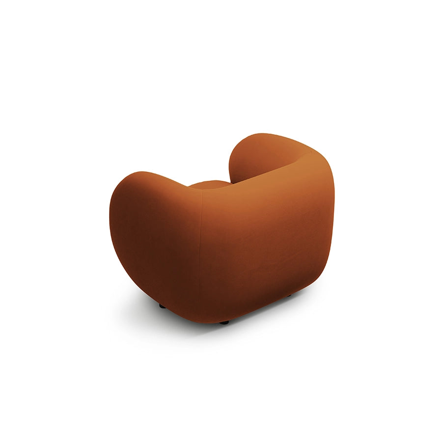 Fotoliu teracota din catifea Kate