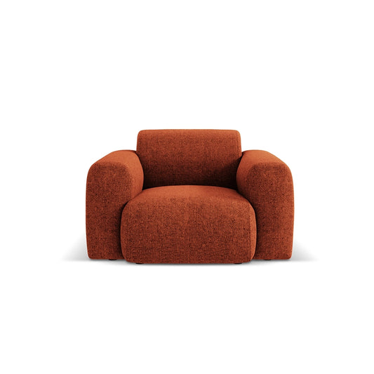 Fotoliu teracota din chenille Nolio