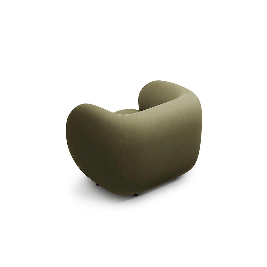 Fotoliu verde din catifea Kate