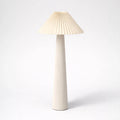 Lampadar alb din ceramica si bumbac Sliema