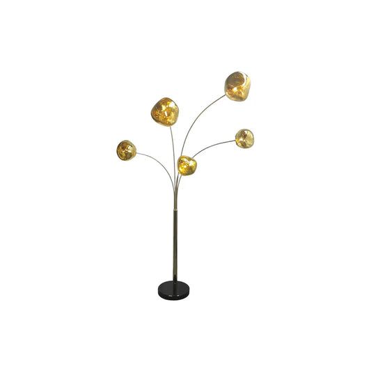 Lampadar gold din marmura si sticla Diamond