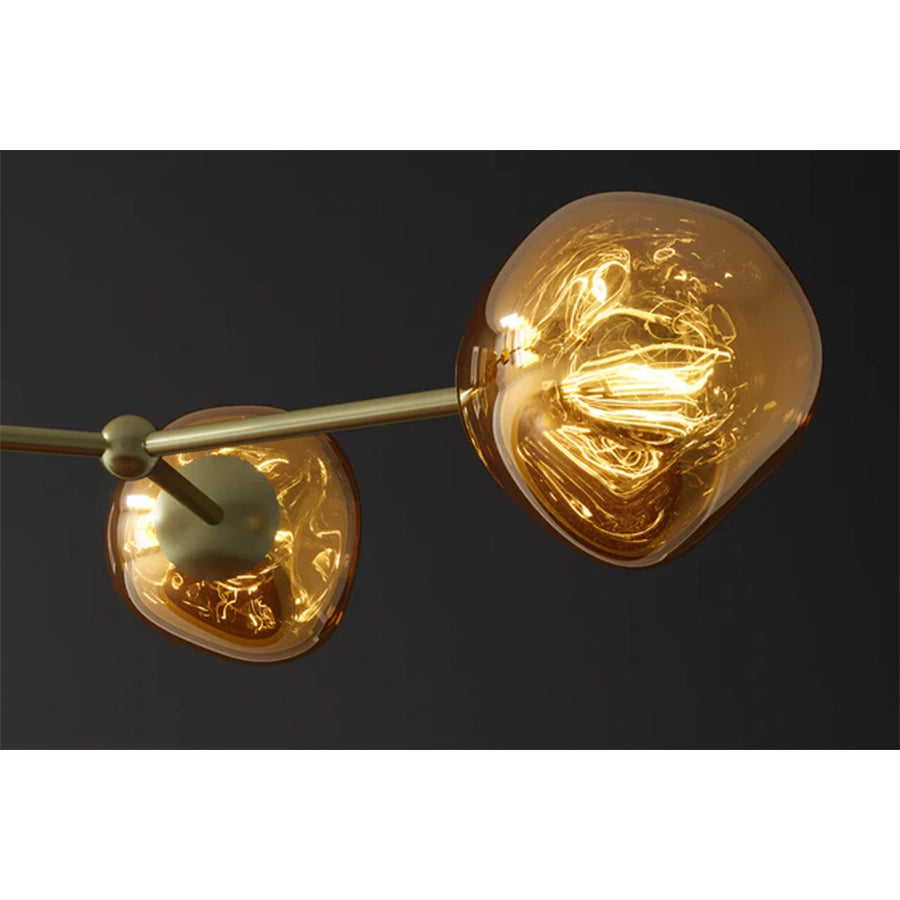 Lustra gold din otel si sticla Diamond