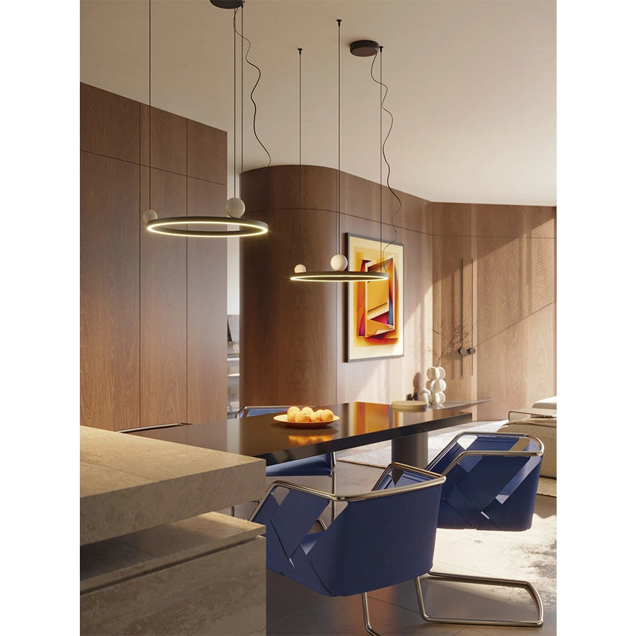 Lustra neagra din aluminiu si piatra Solaris