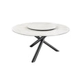 Masa dining alba cu platou detasabil 150 cm Spin