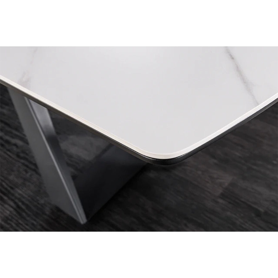 Masa dining alba extensibila 180-230 cm Concord