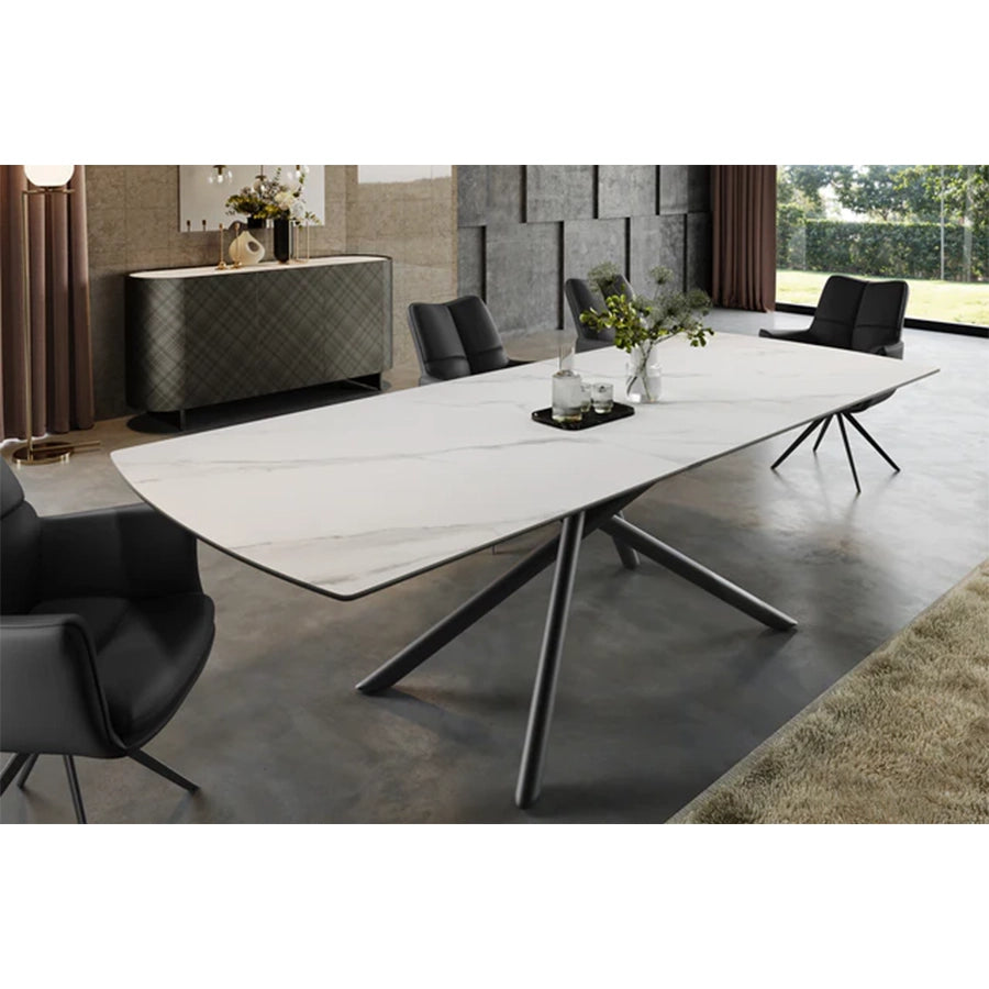 Masa dining alba extensibila 180-230 cm Mikado