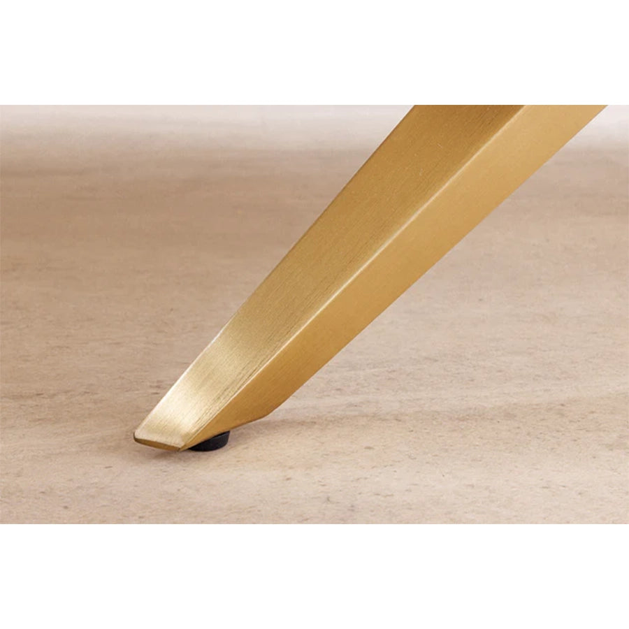 Masa dining alba gold din marmura 200 Art Living