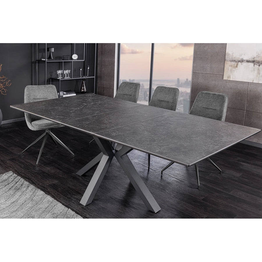 Masa dining gri extensibila 160-200 cm Eternity