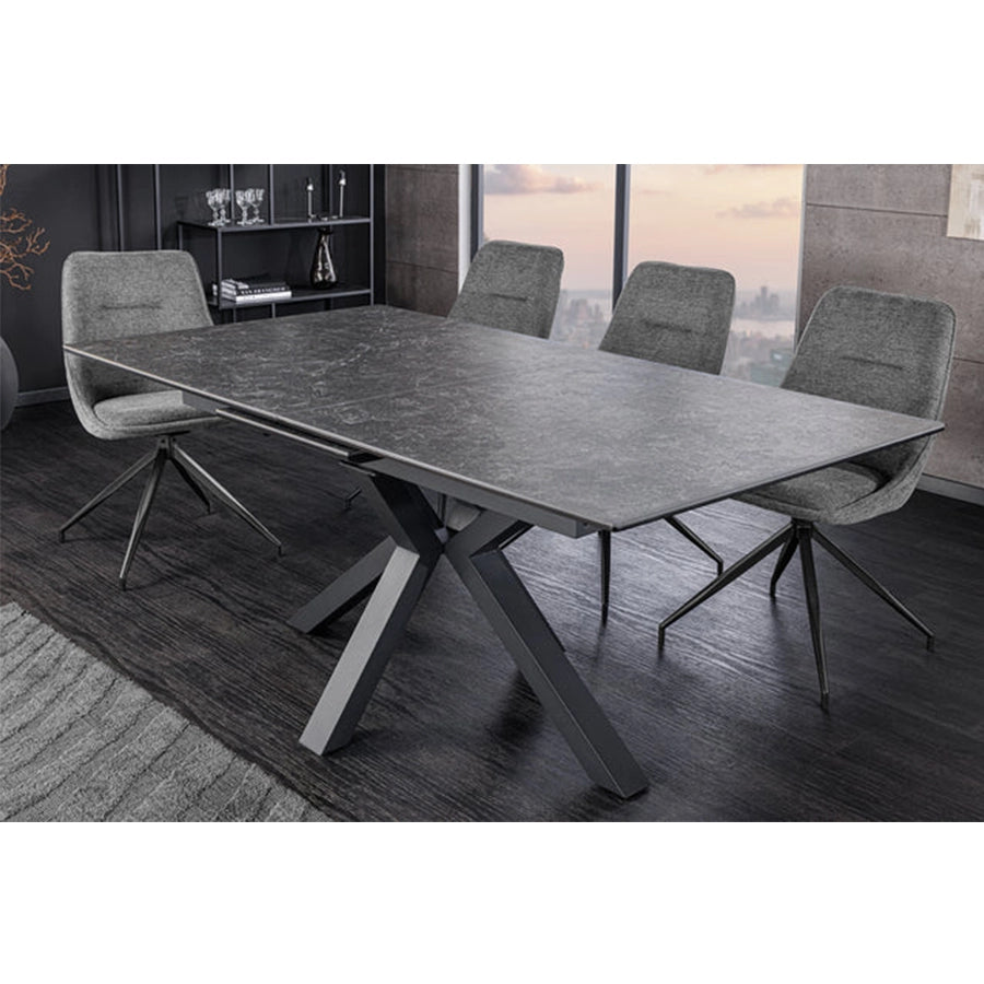 Masa dining gri extensibila 160-200 cm Eternity