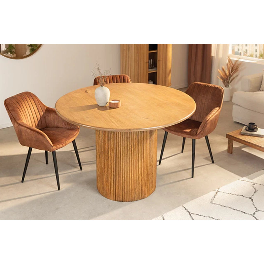 Masa dining maro din lemn 120 cm Tre Chic