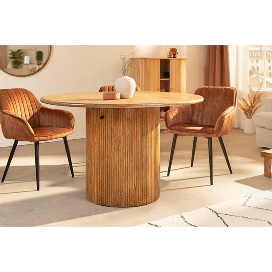 Masa dining maro din lemn 120 cm Tre Chic