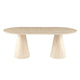 Masa dining ovala bej cu blat ceramic 200 cm Hamar