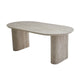 Masa dining ovala bej din MDF 200 cm Calais